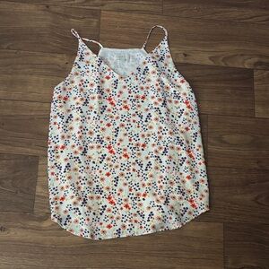 Loft Outlet Ditzy Floral Print Women's Tank Top Spaghetti Strap Flowy Cottage
